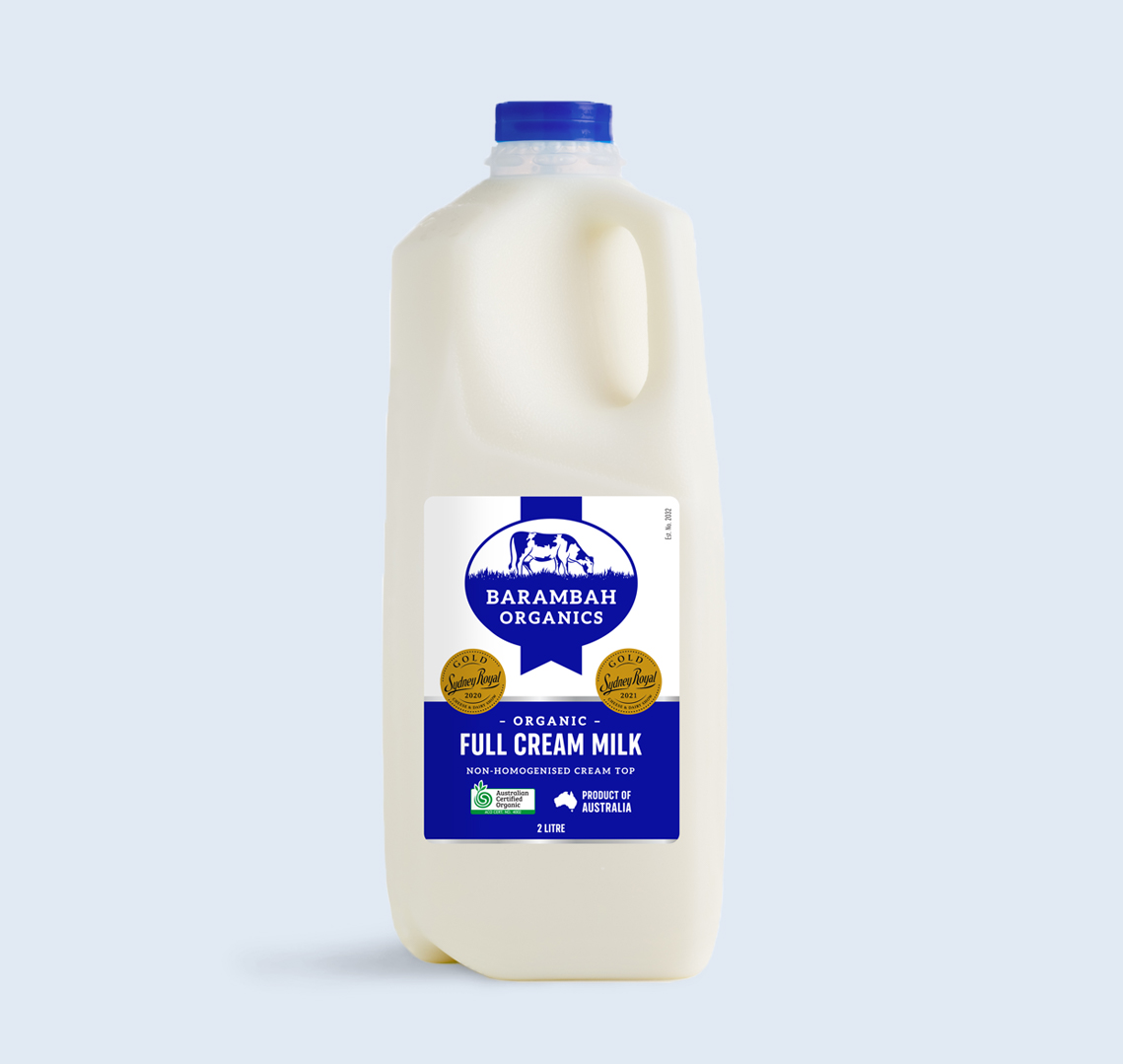 Horror Incomodidad Fuera de servicio Organic Full Cream Milk One Liter | Barambah Organics