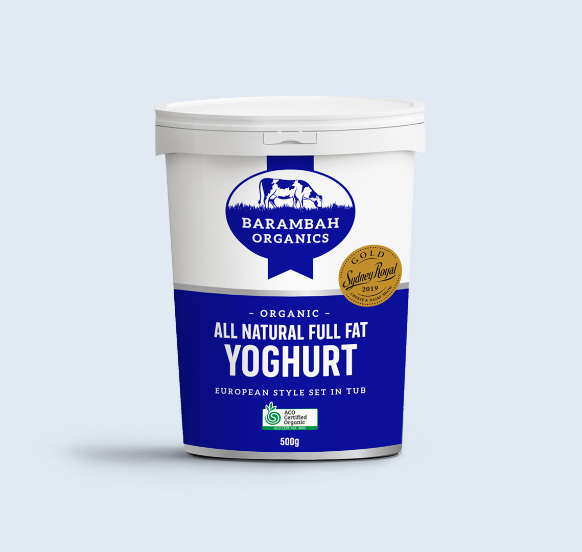 500g of All Natural Full Fat Yoghurt - Natural Yoghurt - Barambah Organics