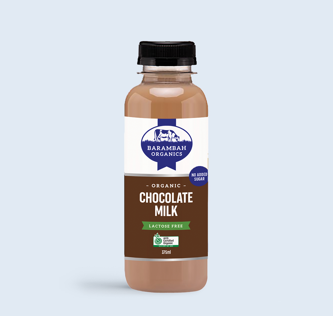 375ml of Chocolate Milk - Organic Milk Australia - Barambah Organics
